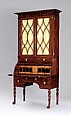 Cylinder Desk and Bookcase, Attributed to Duncan Phyfe (American (born Scotland), near Lock Fannich, Ross-Shire, Scotland 1768/1770–1854 New York), Mahogany, mahogany veneer, satinwood, gilded
gesso with yellow poplar, white pine, American